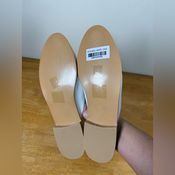 Rag And Co Womens White Studded Flat Mules 10 - Picture 10 of 12